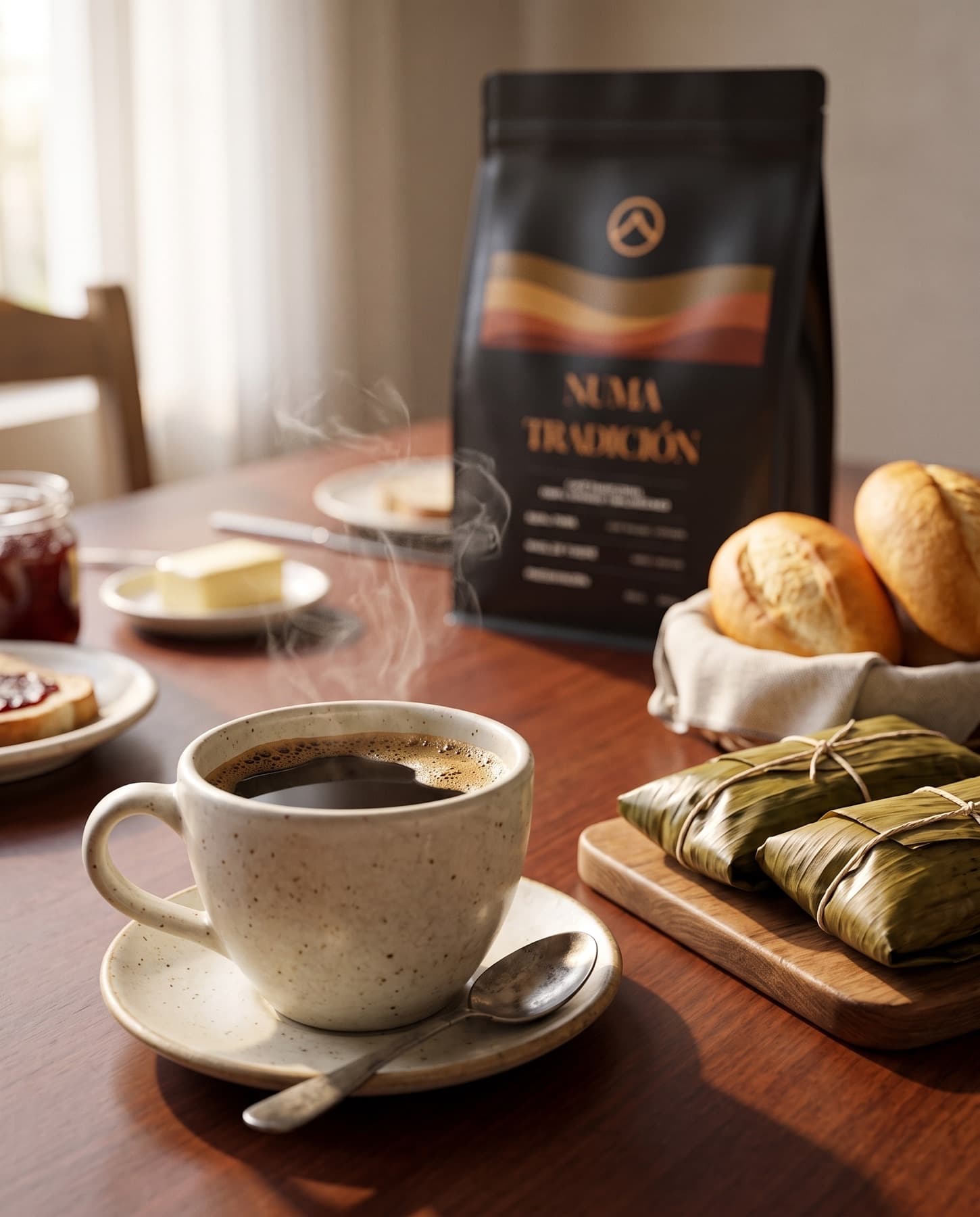 Desayuno peruano acompañado de café NUMA Tradición